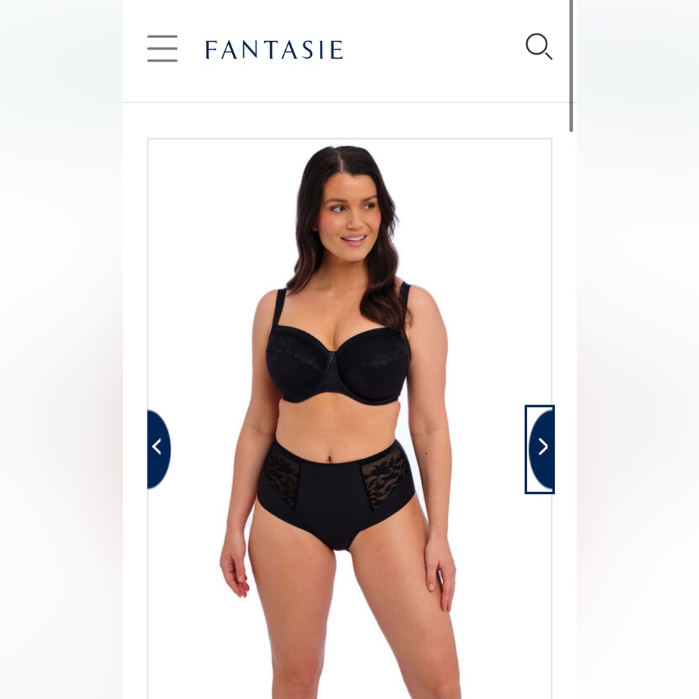 Fantasie Illusion Side Support Bra 38H and XL Panty